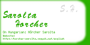 sarolta horcher business card